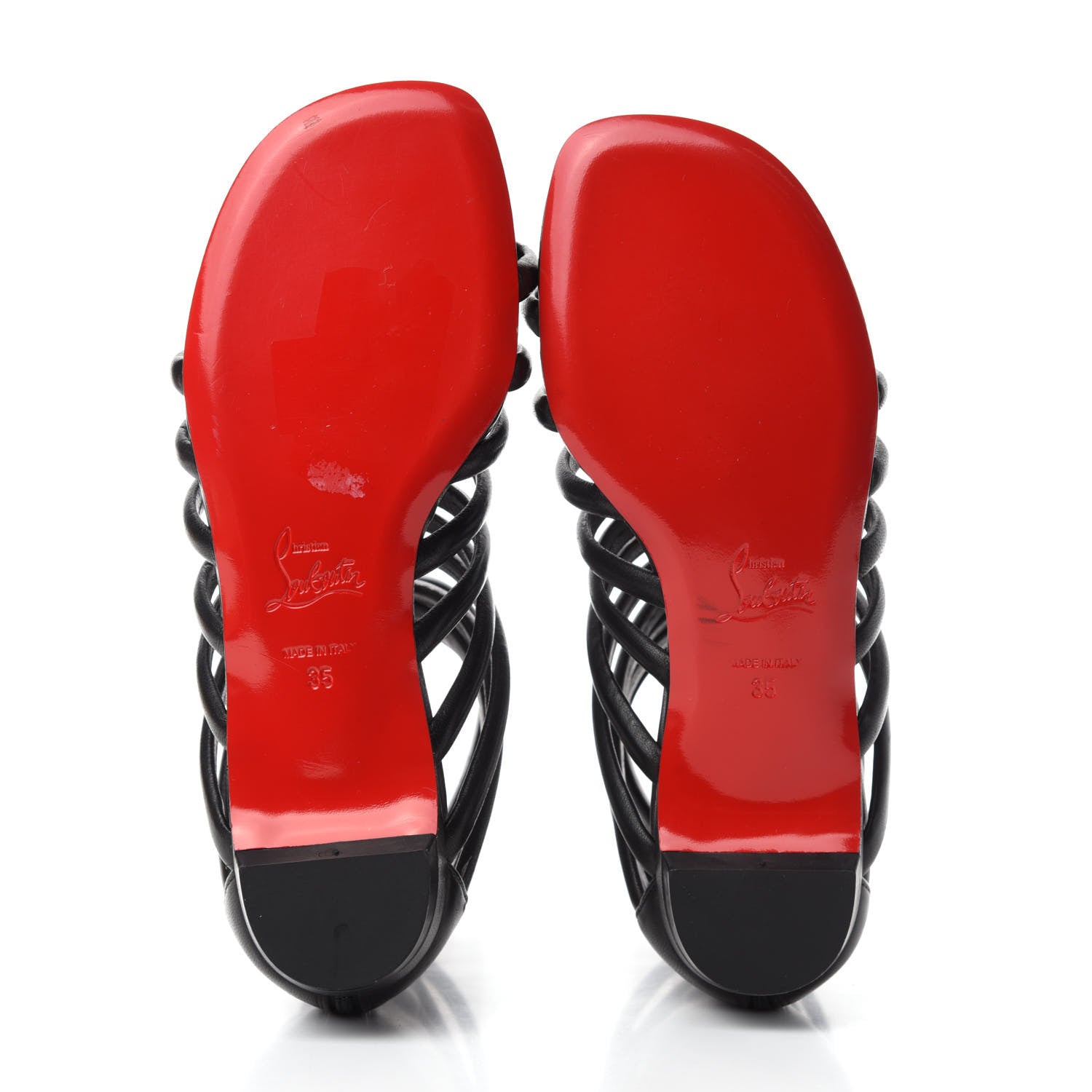 Christian Louboutin Nappa Catchetta Flats 35 Black 5 of 8