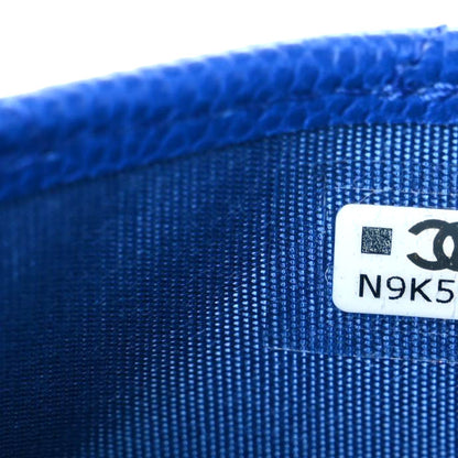 Chanel Caviar Quilted Card Holder Blue 9 of 9