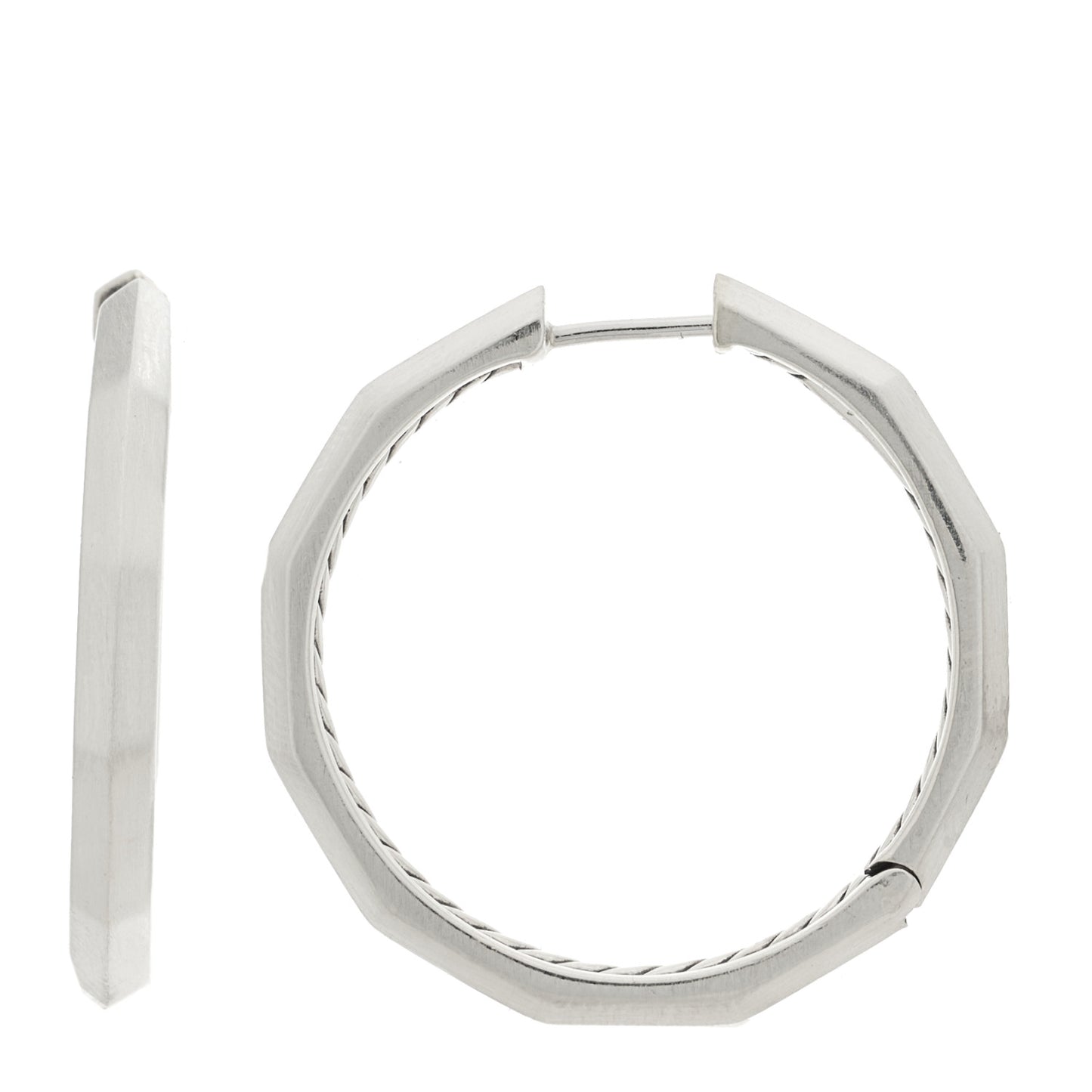 Sterling Silver Stax Hoop Earrings