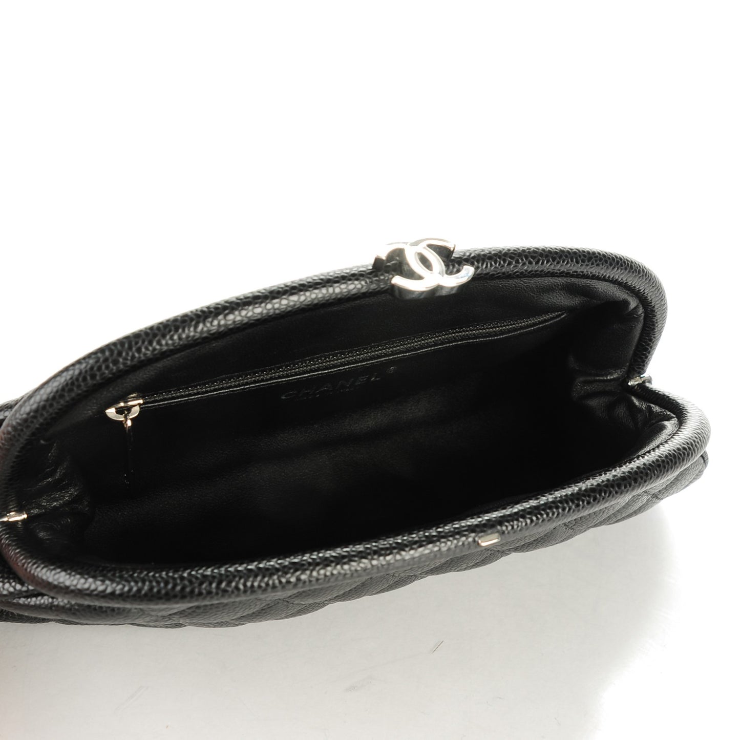 Caviar Quilted Timeless Clutch Black