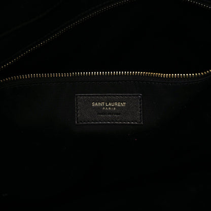 Saint Laurent Lambskin Quilted Maxi Icare Shopping Tote Black 8 of 10