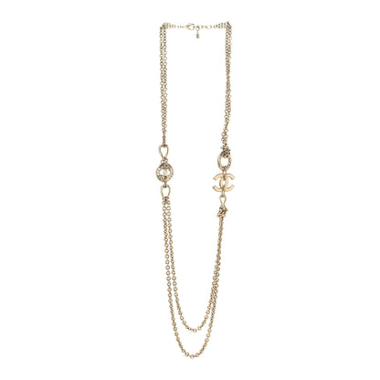 Chanel CC Medallion Paris Long Necklace Gold 3 of 5