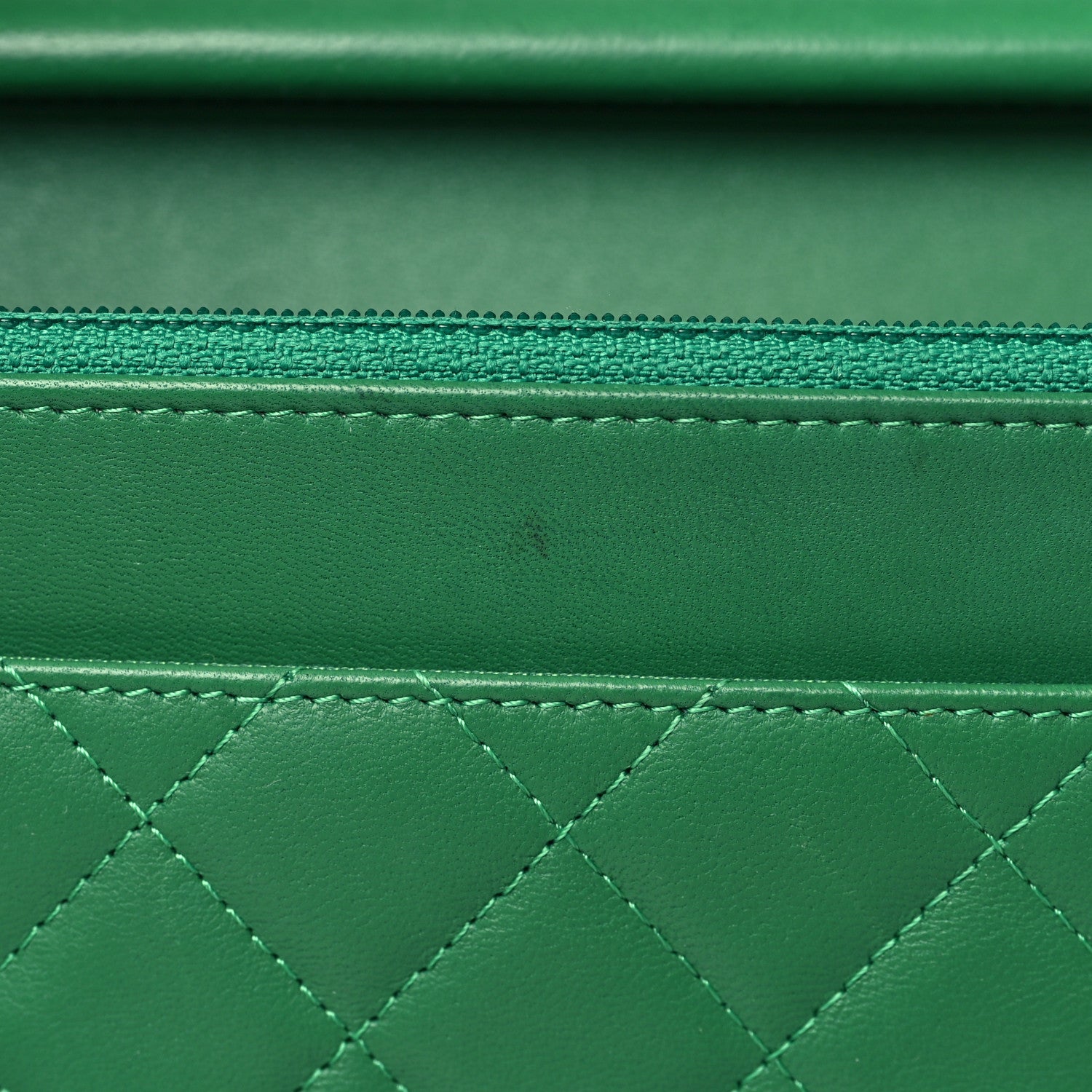 Chanel Lambskin Quilted Boy Wallet On Chain WOC Green 11 of 11