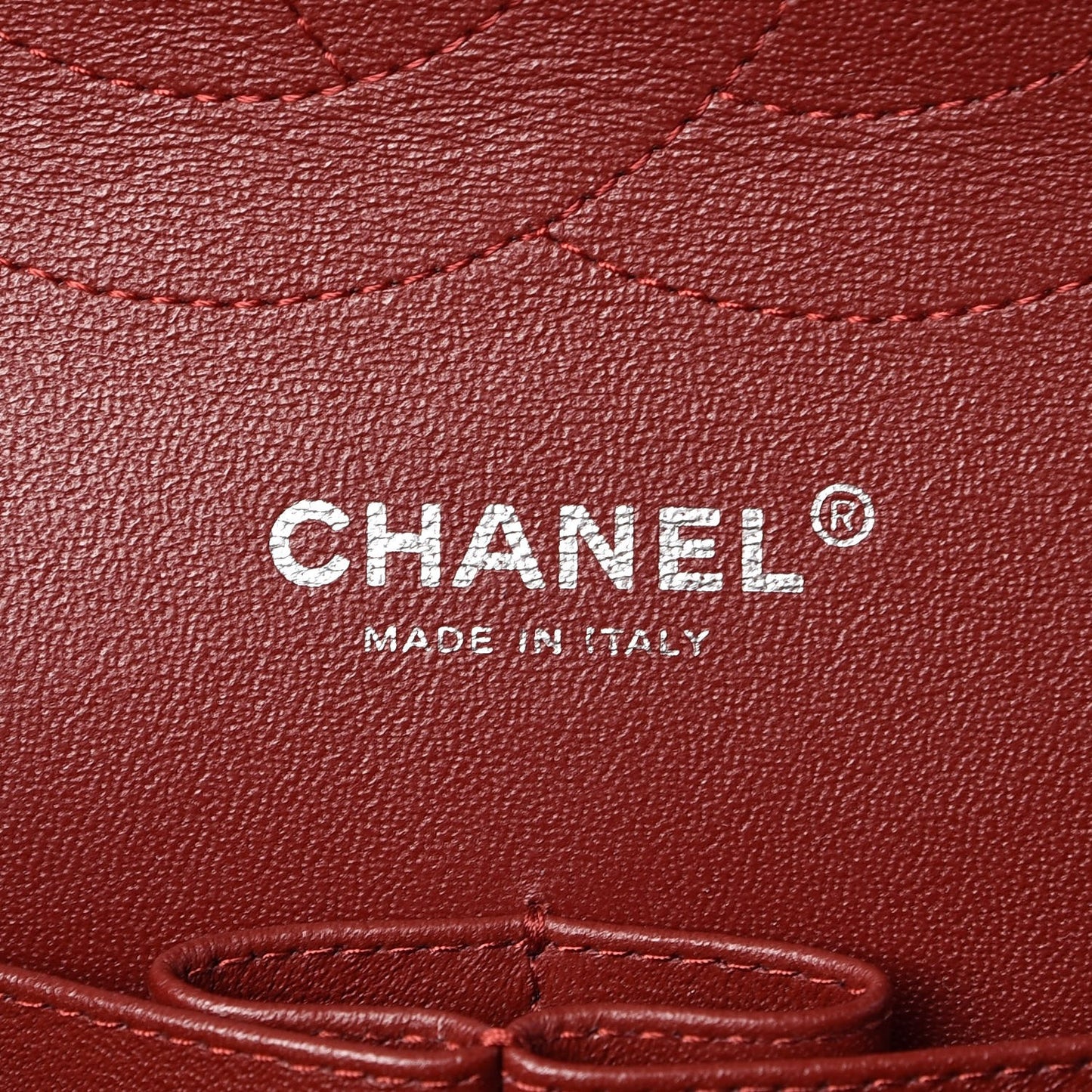 Caviar Quilted Jumbo Double Flap Dark Red