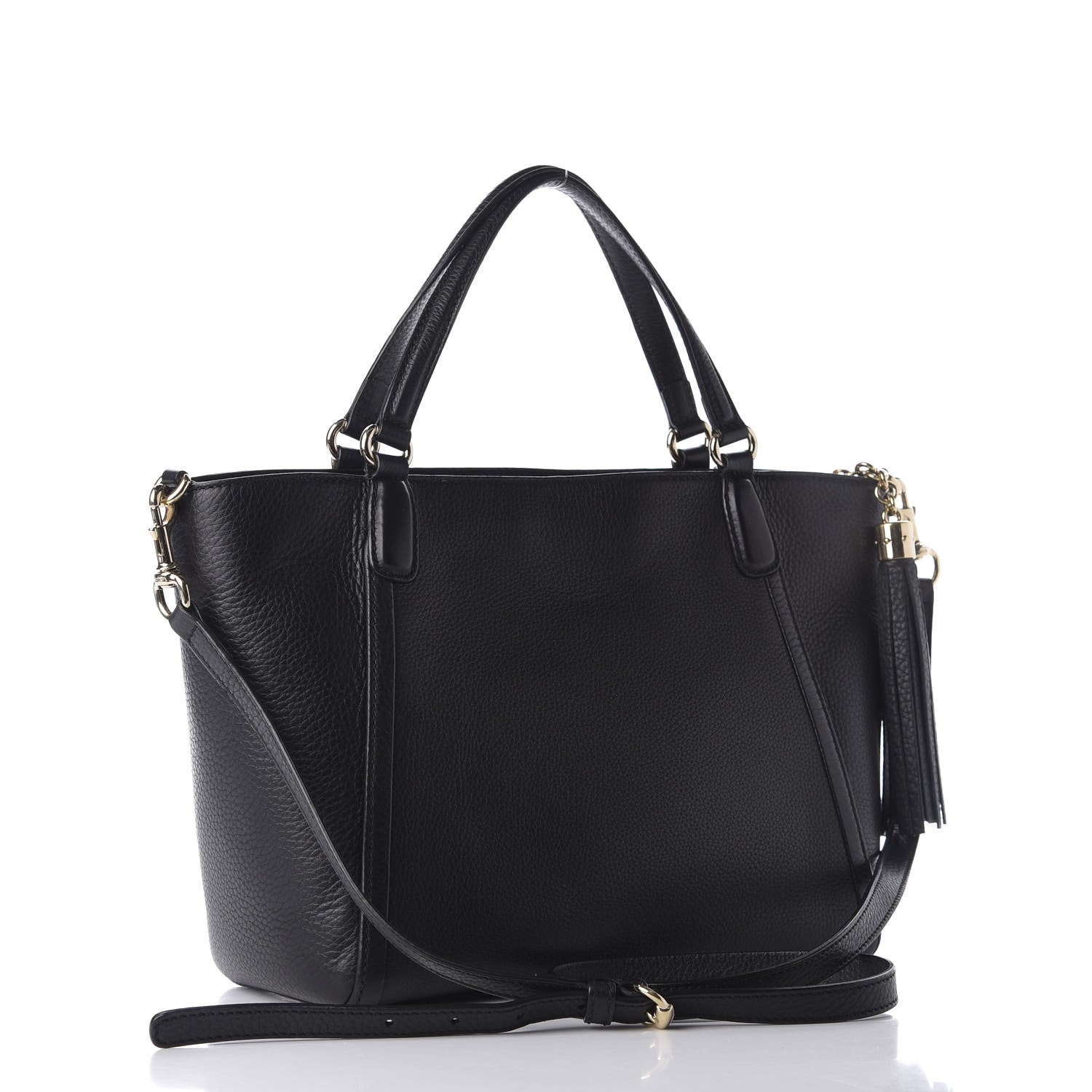 Gucci Pebbled Calfskin Small Soho Top Handle Bag Black 2 of 9