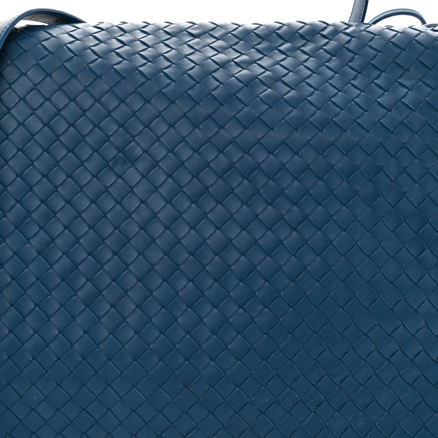 Nappa Intrecciato Messenger Bag Blue