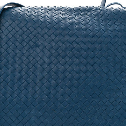 Bottega Veneta Nappa Intrecciato Messenger Bag Blue 8 of 10