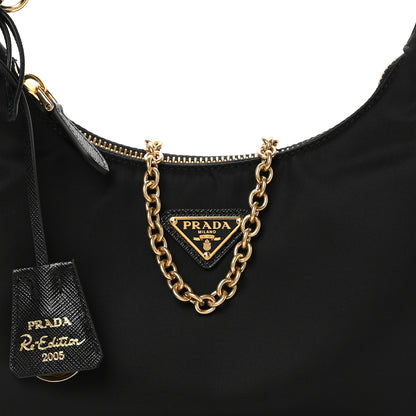 Prada Nylon Re-Edition 2005 Shoulder Bag Black 9 of 12