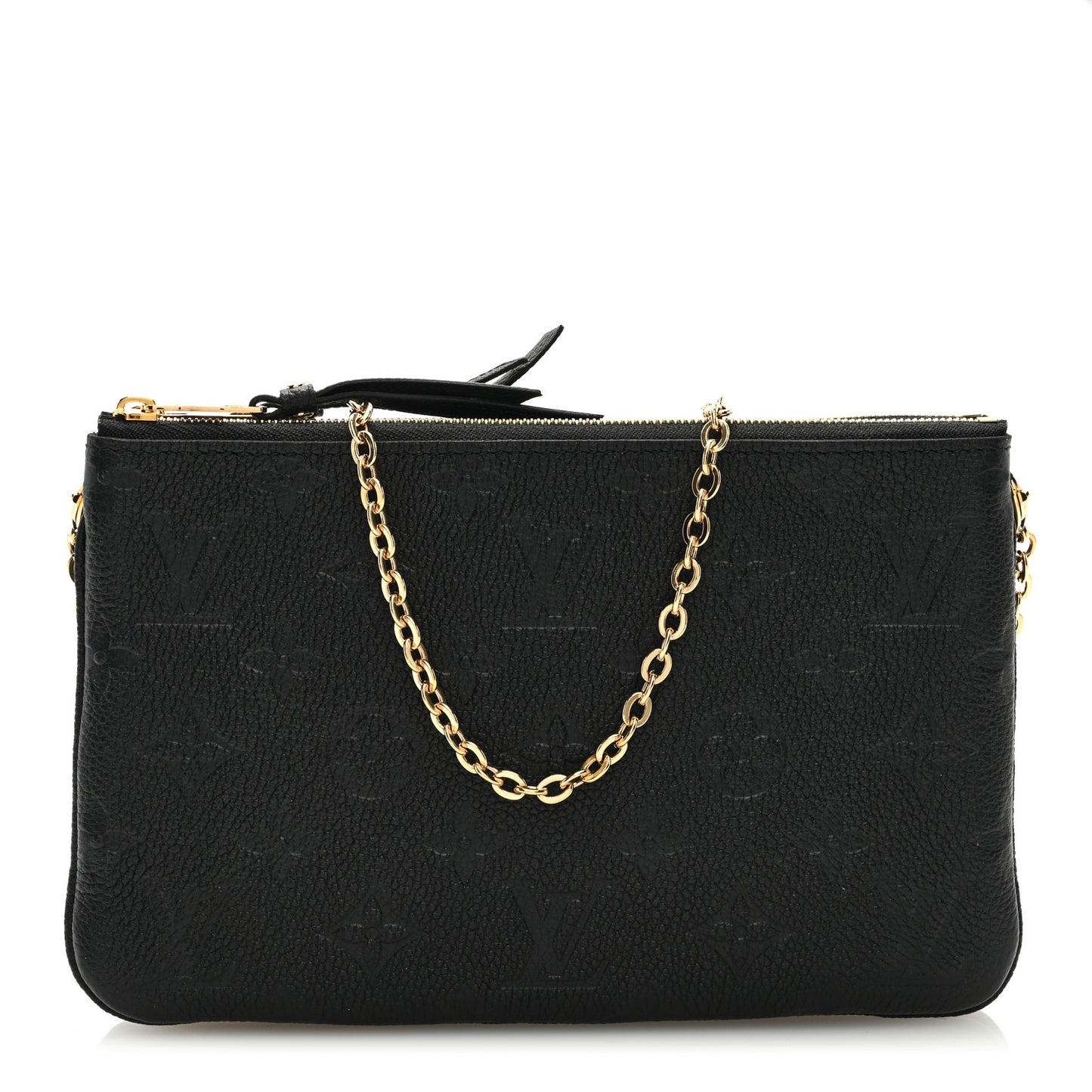 Empreinte Double Zip Pochette Black