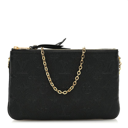 Louis Vuitton Empreinte Double Zip Pochette Black 1 of 9