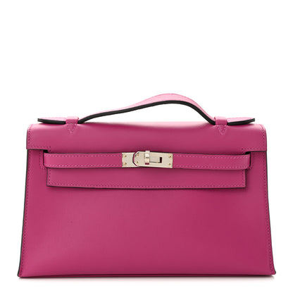 Hermes Swift Kelly Pochette Clutch Rose Pourpre 1 of 11