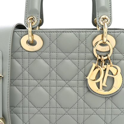 Christian Dior Lambskin Cannage Small My ABCDior Lady Dior Grey 8 of 10