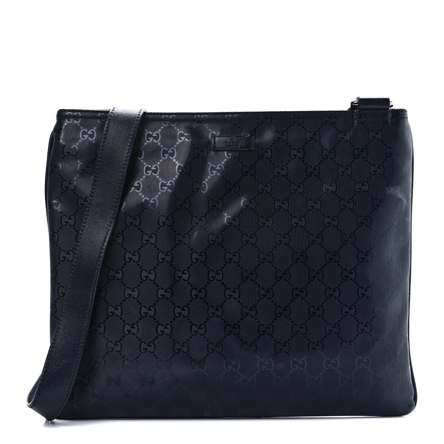 Imprime Monogram Medium Flat Messenger Bag Navy