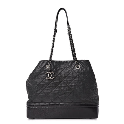 Chanel Iridescent Calfskin Quilted Large VIP Tote Dark Green 1 of 14