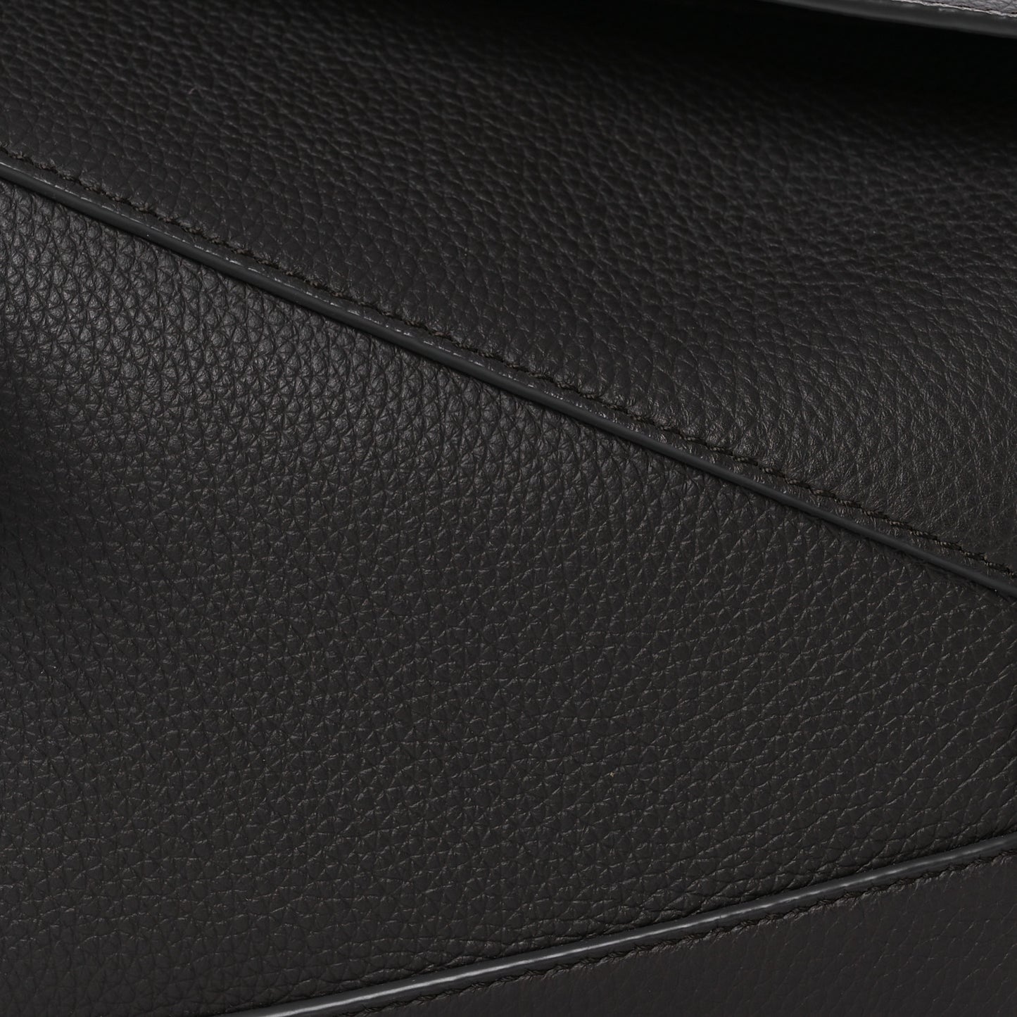Grained Calfskin Small Puzzle Edge Bag Dark Grey