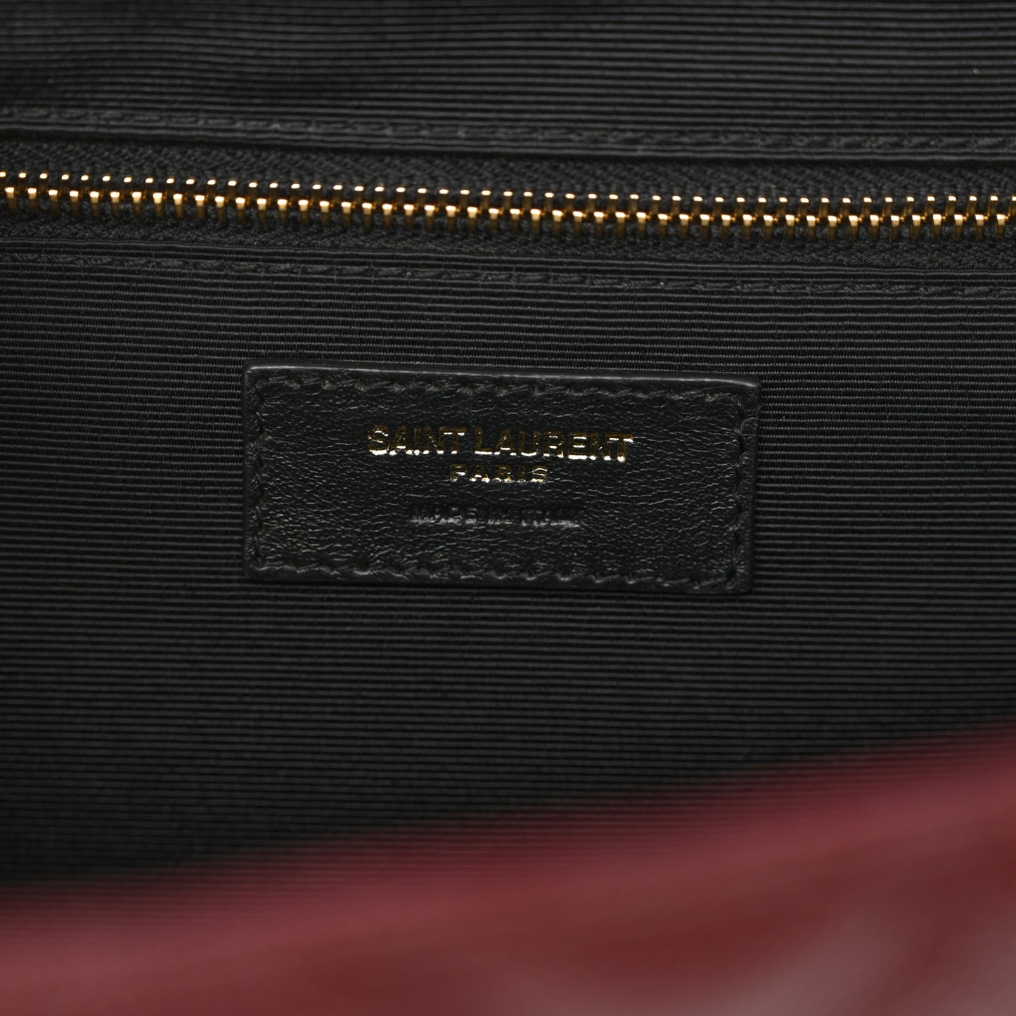 Grain De Poudre Mixed Matelasse Large Triquilt Monogram Satchel Rouge Legion
