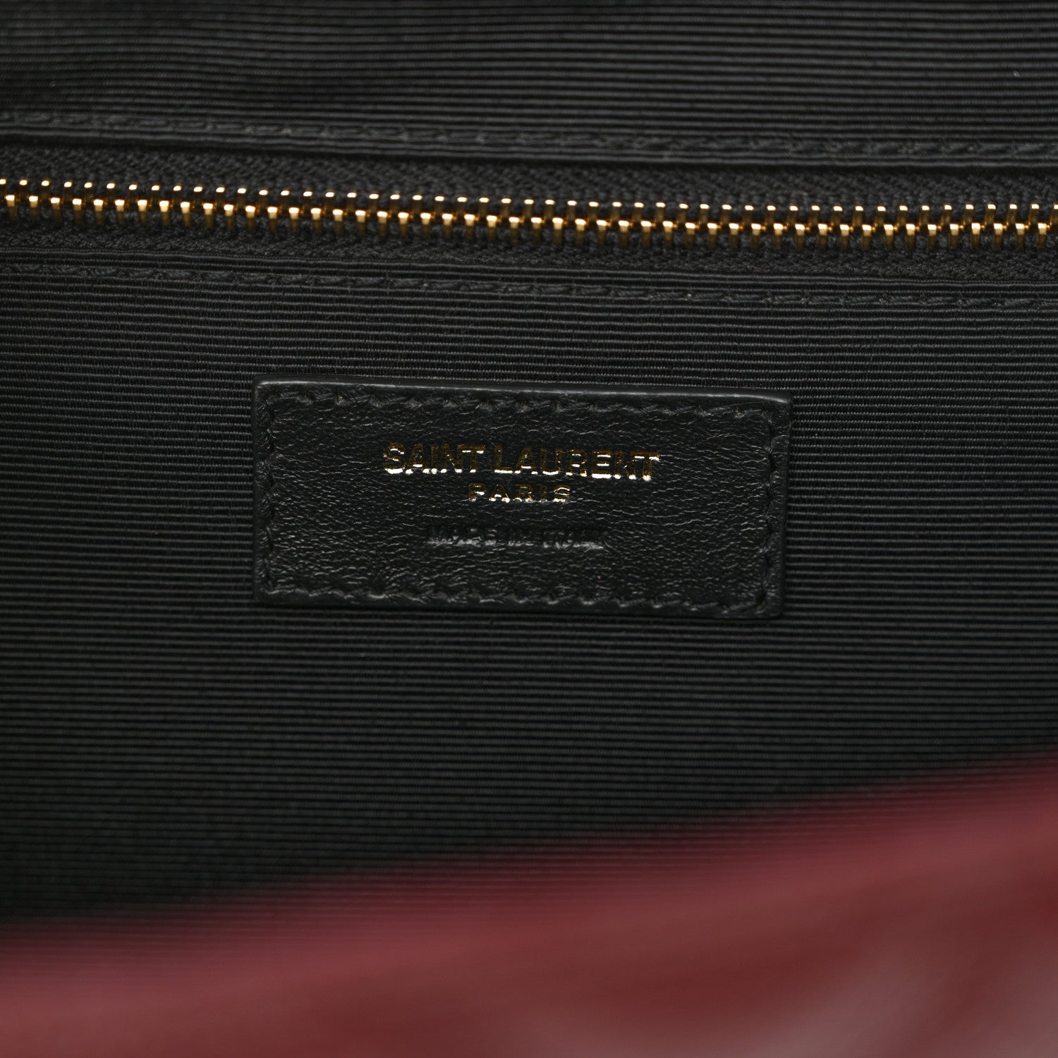 Saint Laurent Grain De Poudre Mixed Matelasse Large Triquilt Monogram Satchel Rouge Legion 6 of 16