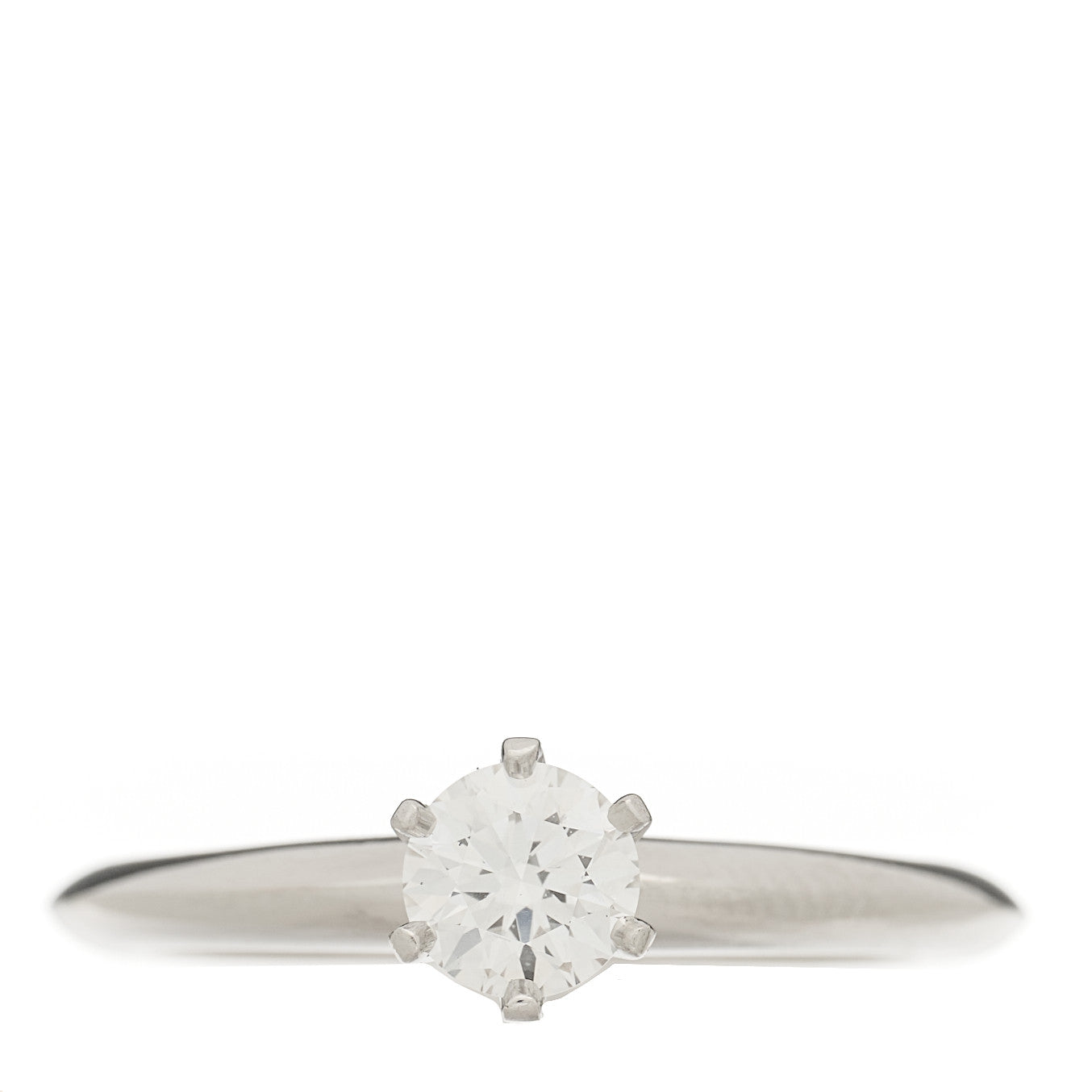 Platinum Diamond .40ct Solitaire Engagement Ring 52 6