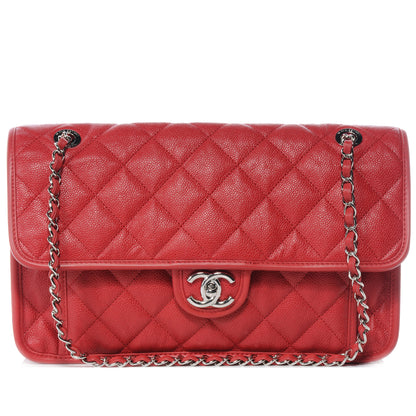 Chanel Caviar Quilted Medium French Riviera Flap Red 1 of 7