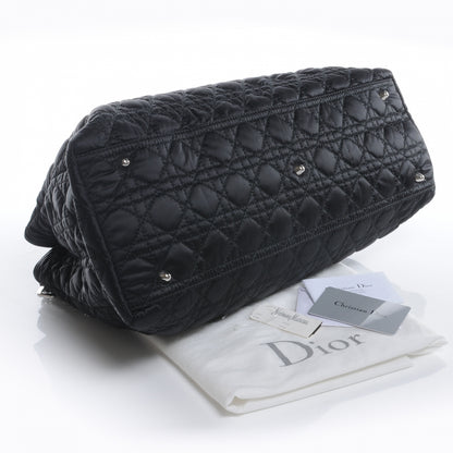 Christian Dior Nylon Cannage Medium Charming Lock Tote Black 4 of 7