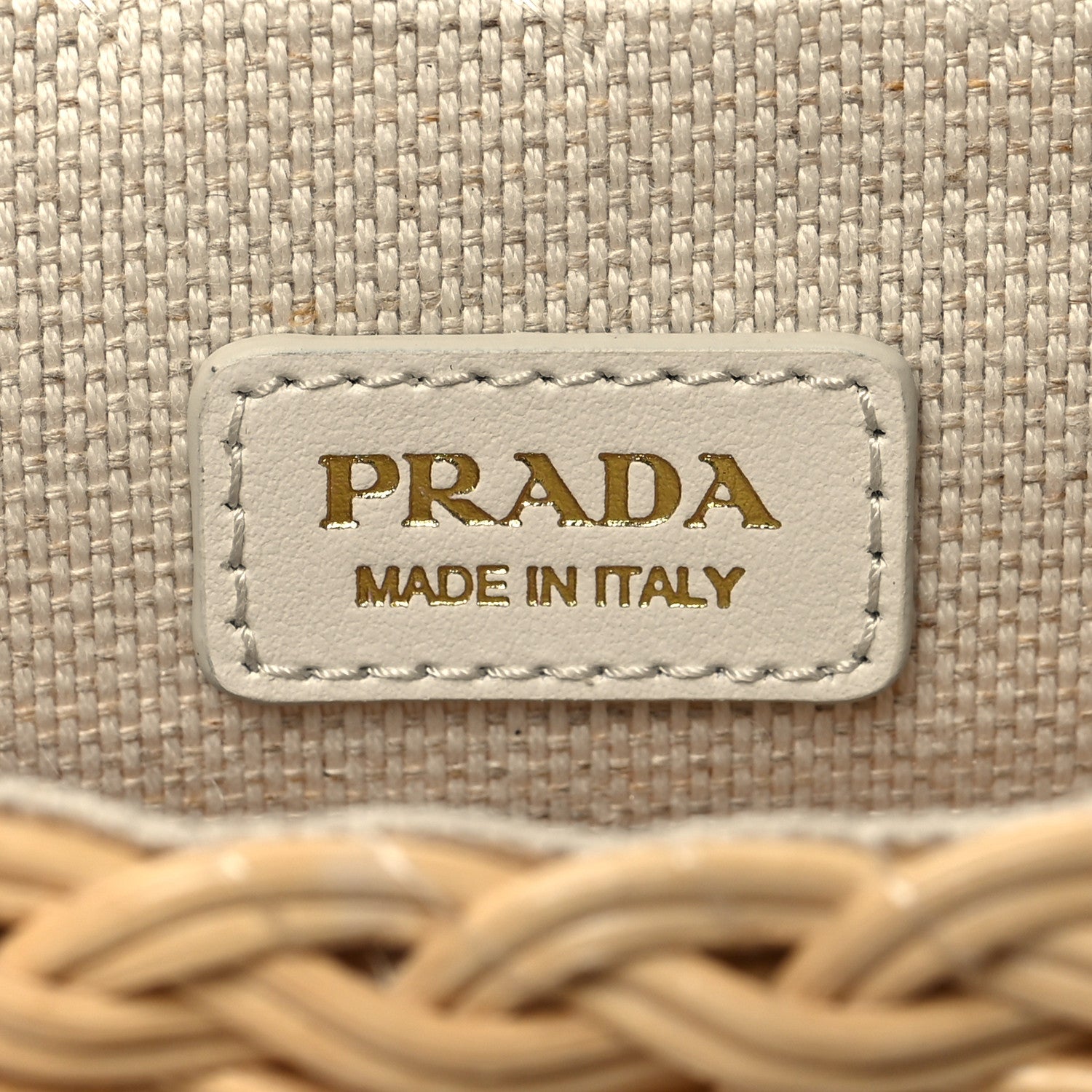 Prada Midollino City Calfskin Mini Bag Naturale White 6 of 11