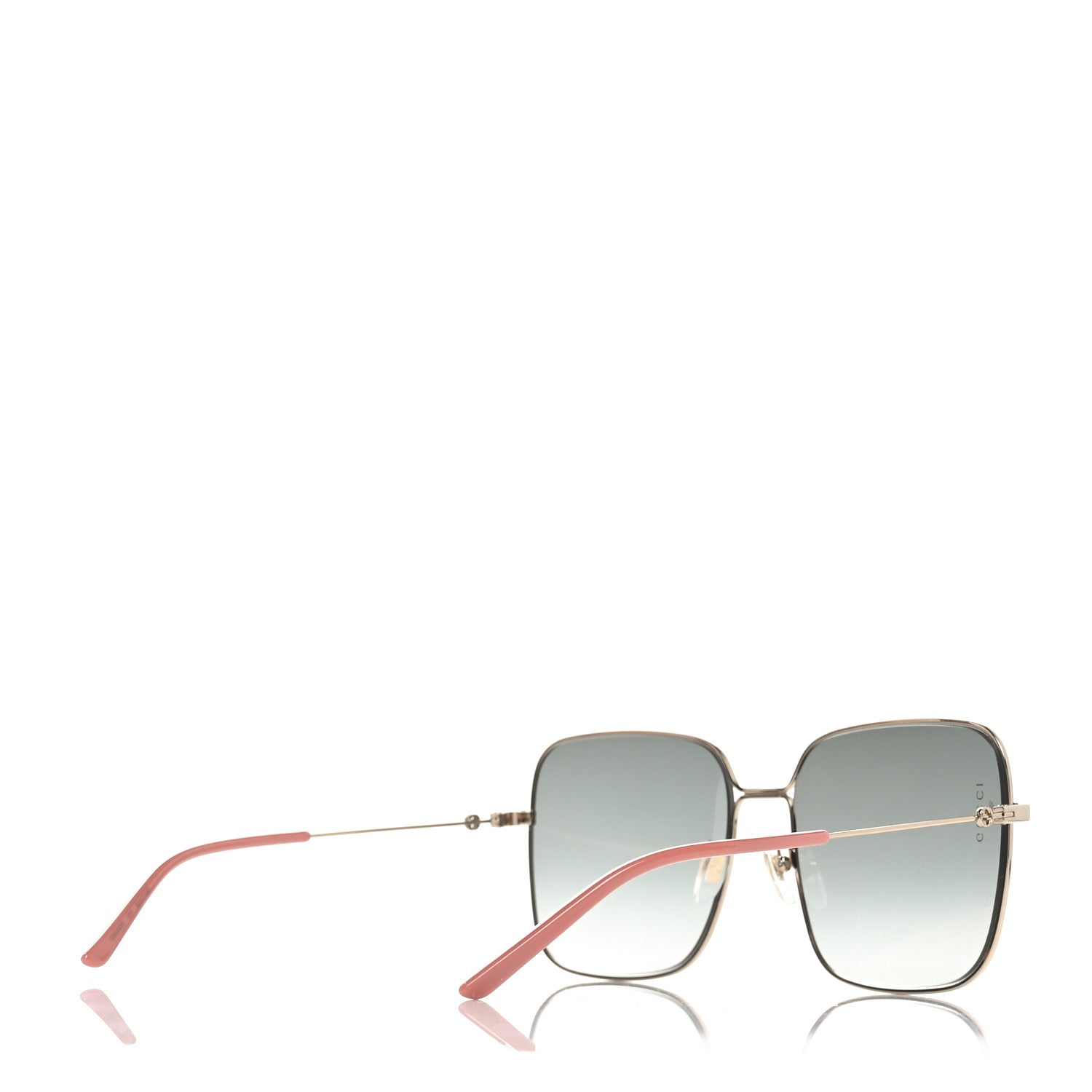 Gucci Metal Square Frame Sunglasses GG0443S Gold Pink 4 of 8