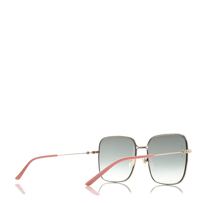 Gucci Metal Square Frame Sunglasses GG0443S Gold Pink 4 of 8