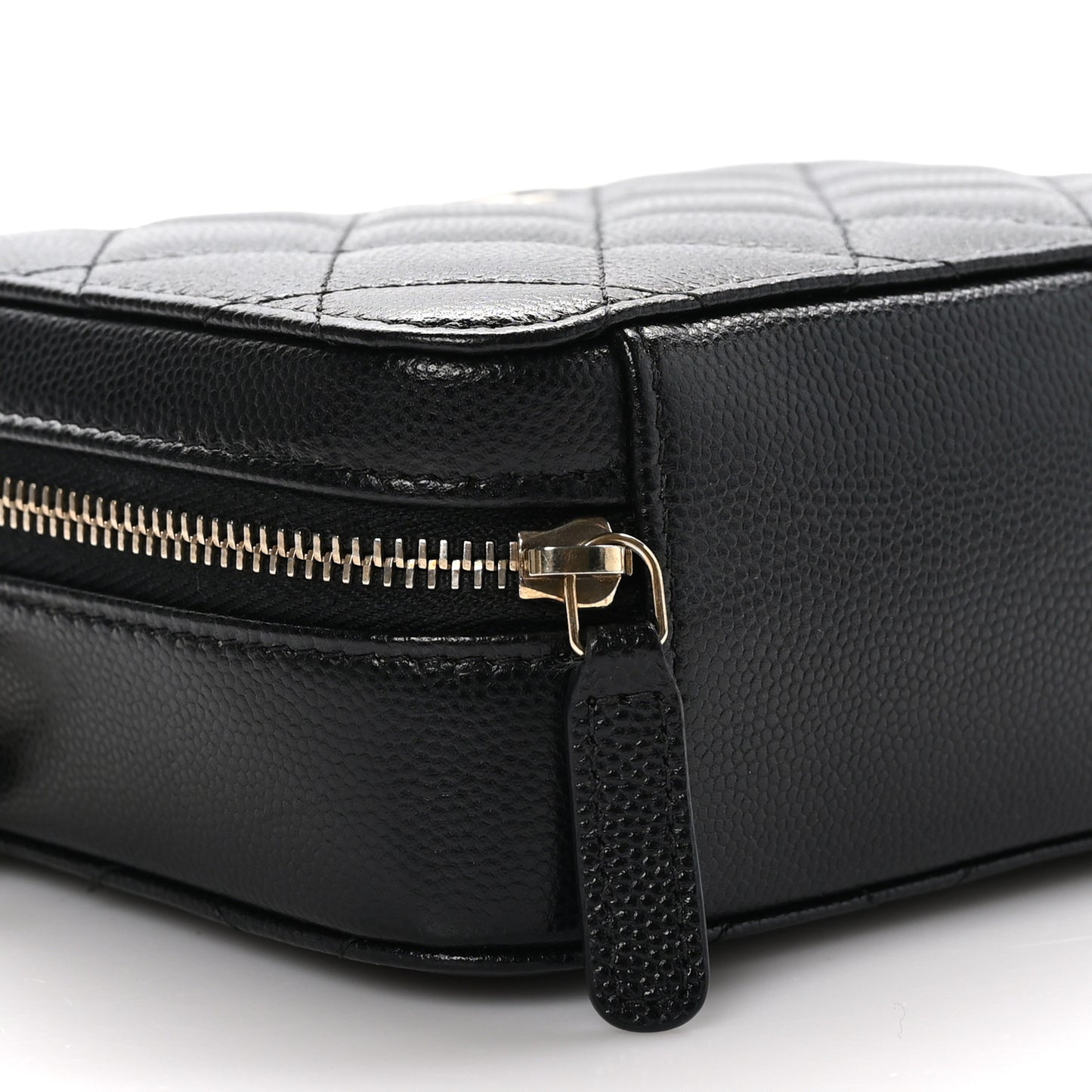 Caviar Quilted Camera Bag Black