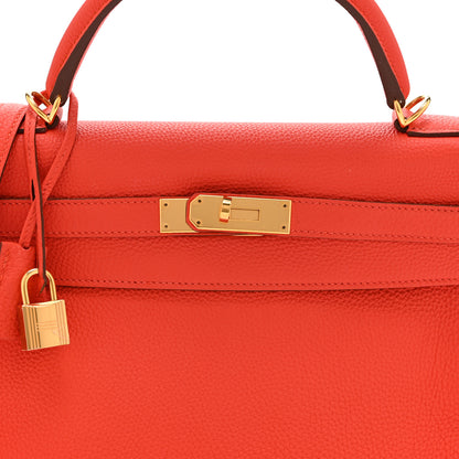 Hermes Togo Kelly Retourne 32 Capucine 8 of 10
