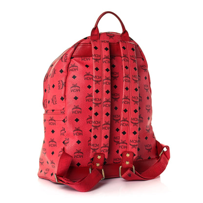 MCM Visetos Medium Sprinkle Stud Stark Backpack Red 2 of 23