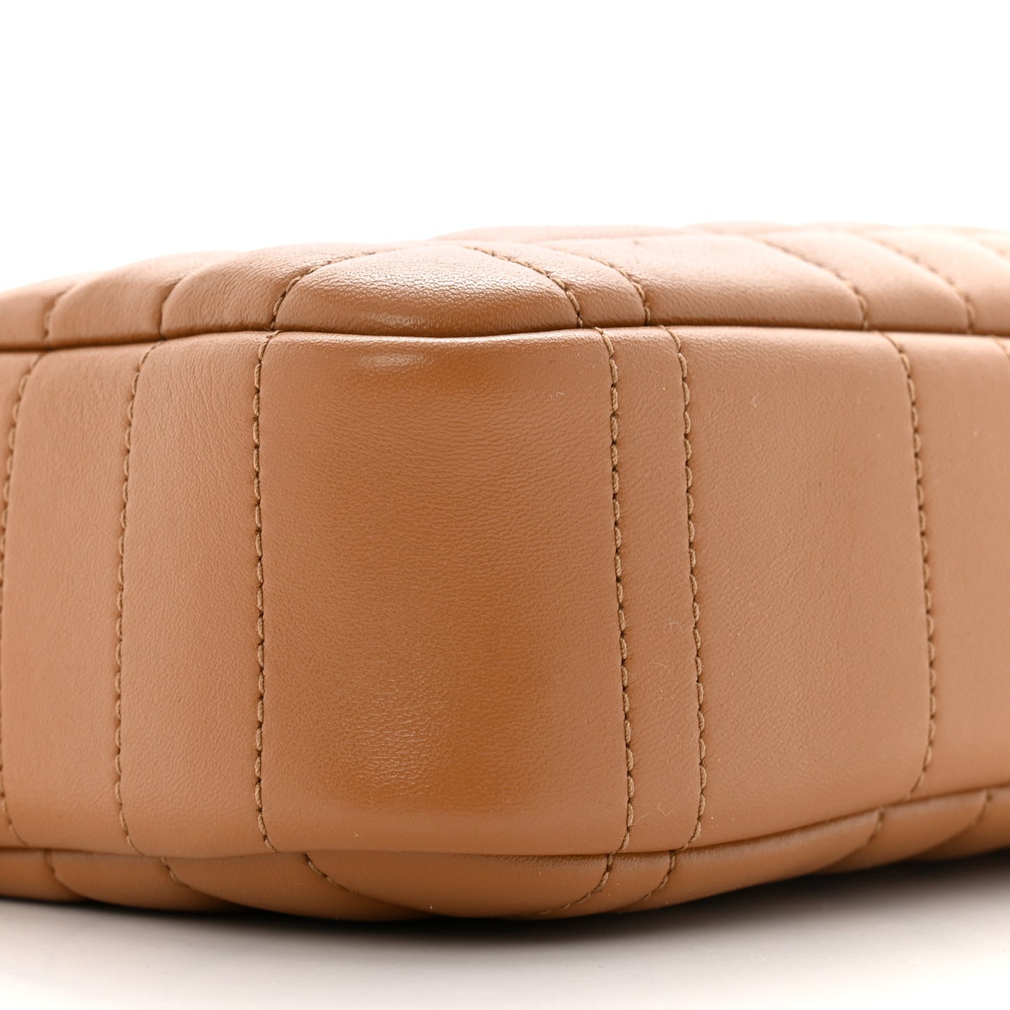 Lambskin Quilted Small Lola Camera Bag Maple Brown