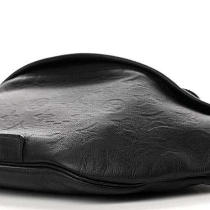 Louis Vuitton Calfskin Monogram Shadow Discovery Bumbag Black 6 of 7