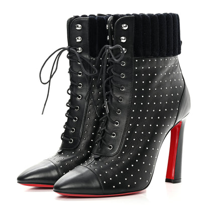 Christian Louboutin Calfskin Studded Dakita 100 Booties 39 Black 3 of 11