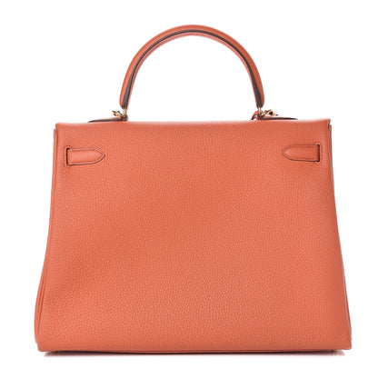 Hermes Togo Kelly Retourne 35 Terre Battue 4 of 40