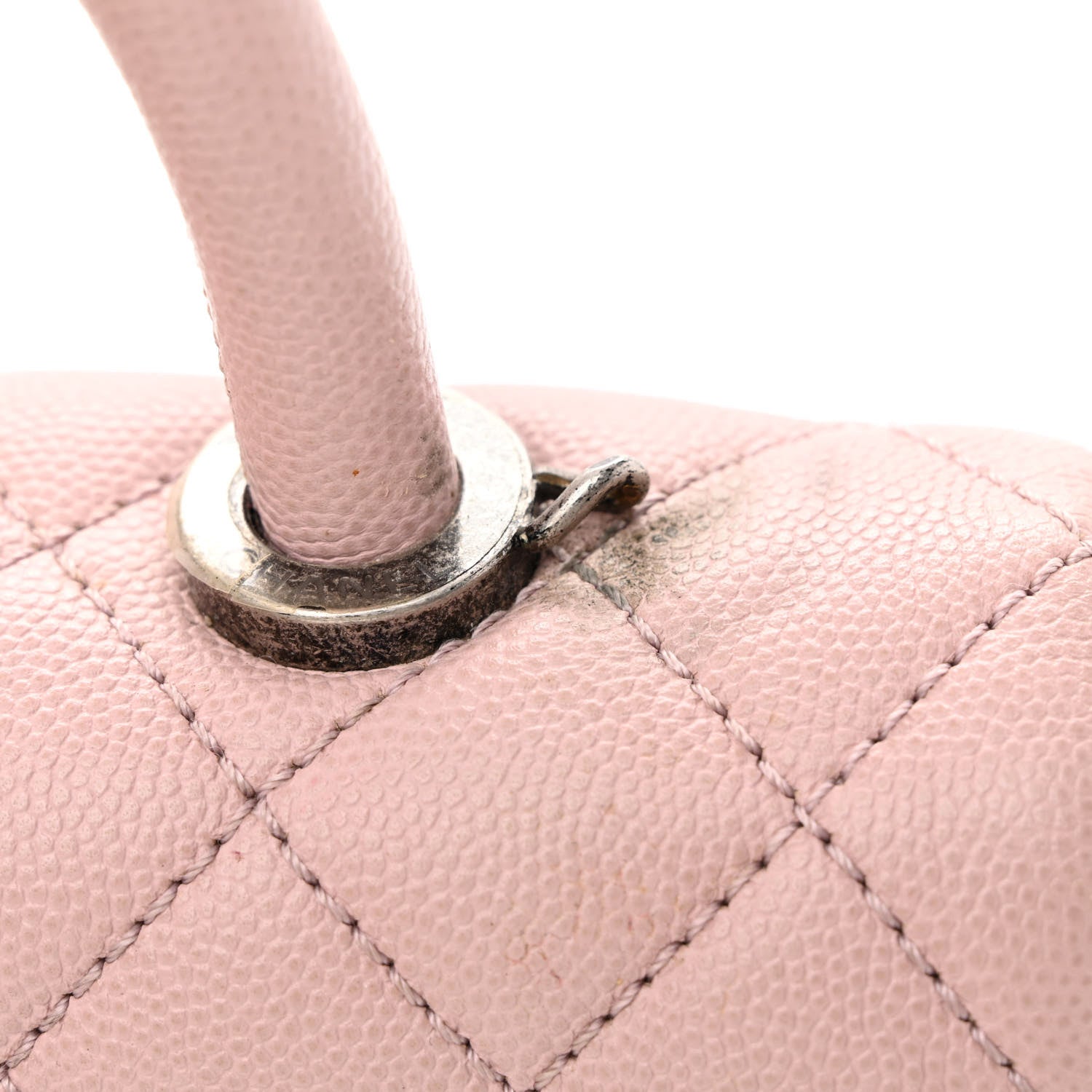Chanel Caviar Quilted Mini Coco Handle Flap Light Pink 10 of 14