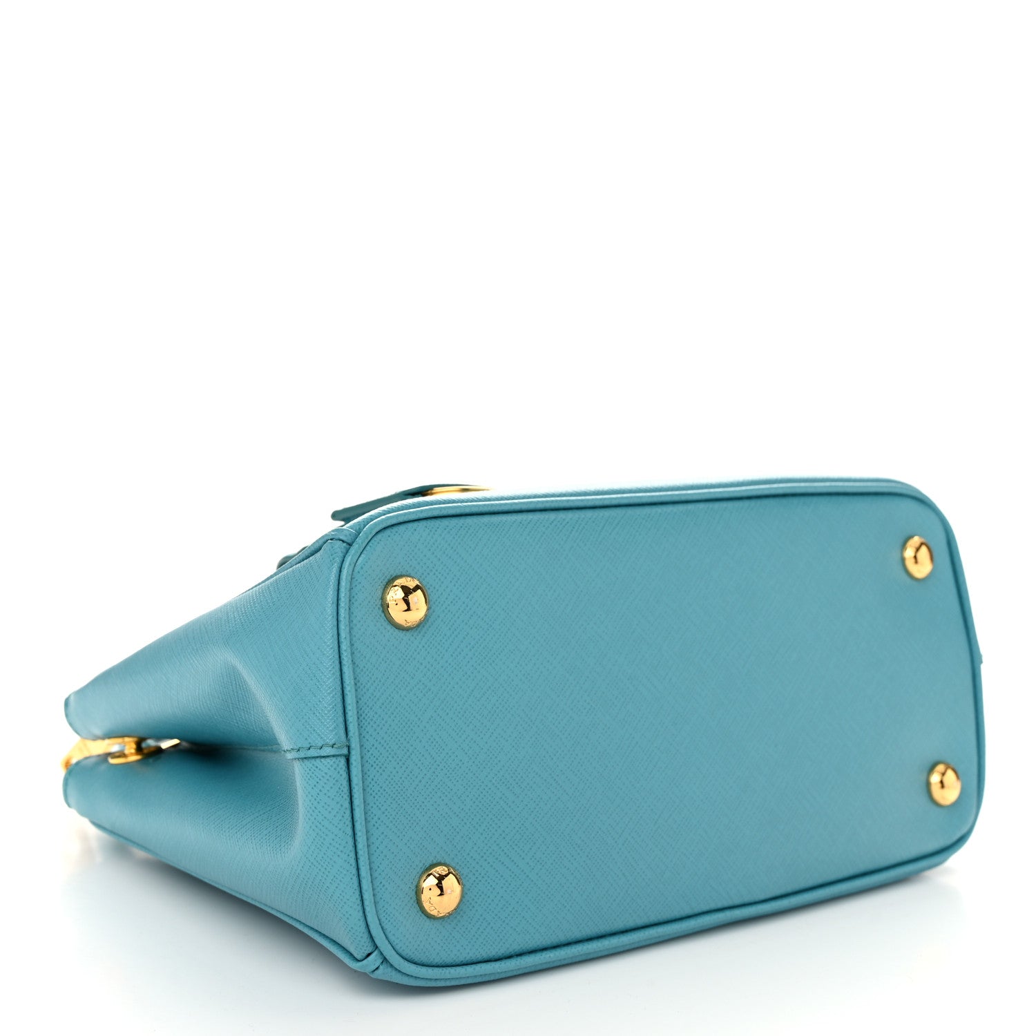 Prada Saffiano Lux Mini Galleria Double Zip Tote Turchese 4 of 11