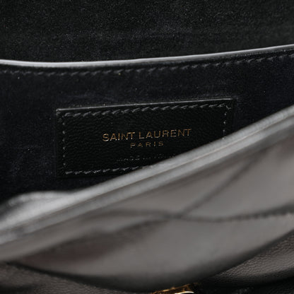 Saint Laurent Lambskin Quilted Le 57 Diamond Shoulder Bag Black 6 of 10