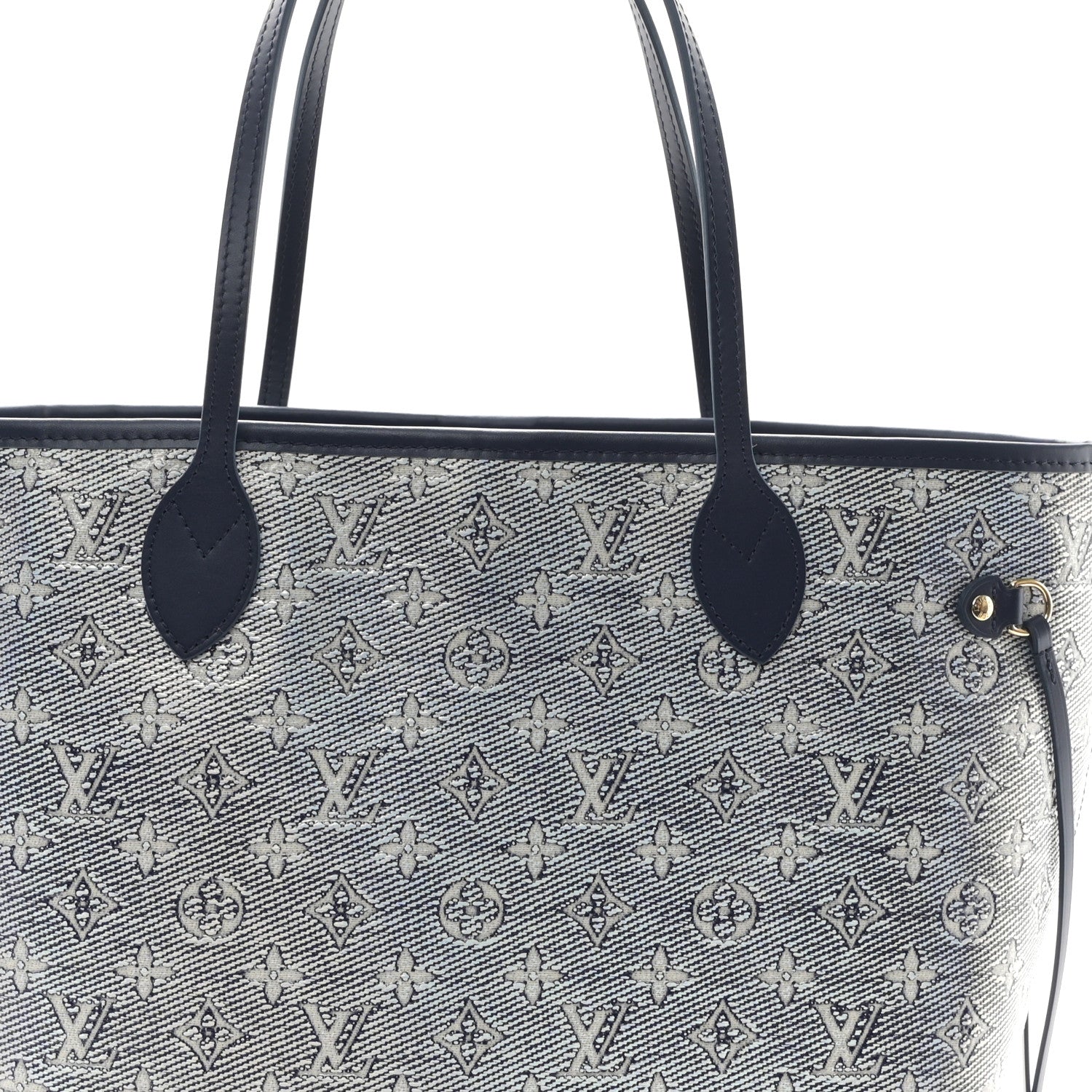 Louis Vuitton Monoglam Neverfull MM Blue 8 of 10