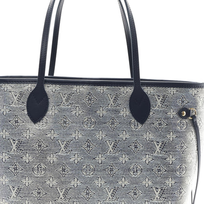 Louis Vuitton Monoglam Neverfull MM Blue 8 of 10