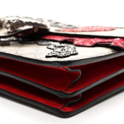 Gucci GG Supreme Monogram Embroidered Medium Dionysus Shoulder Bag Beige Multi 10 of 10