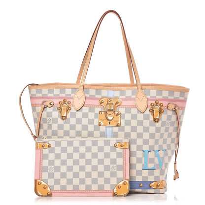 Louis Vuitton Damier Azur Summer Trunks Neo Neverfull MM 1 of 9