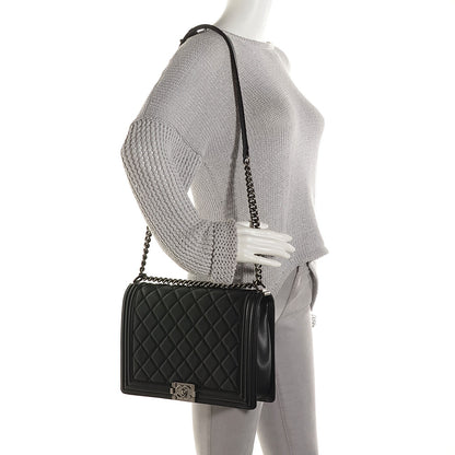 Chanel Calfskin Quilted Large Boy Flap Black 2 of 9