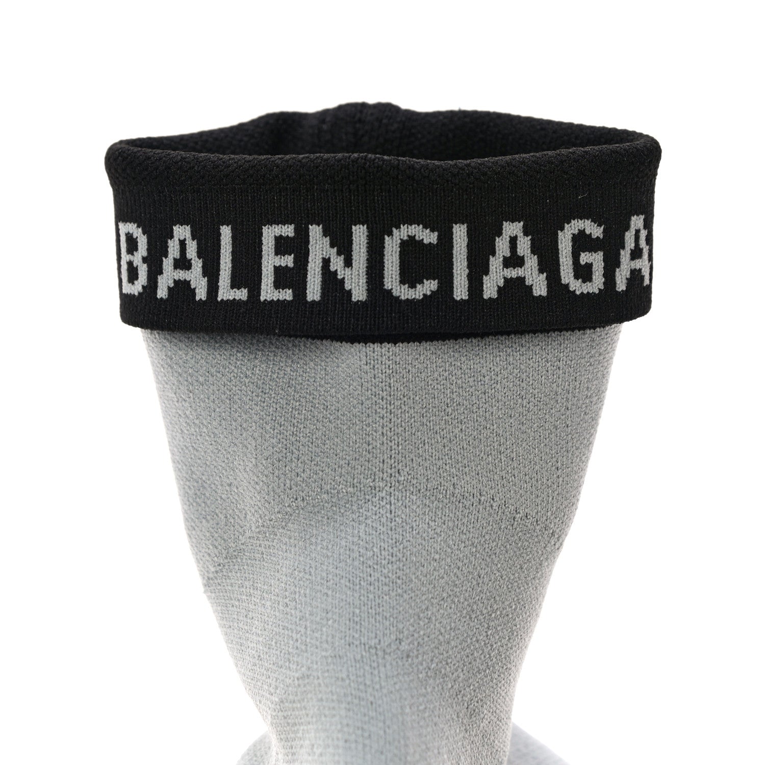 Balenciaga Neoprene Knit Womens Speed Cuffed Sneakers 39 Grey 6 of 9