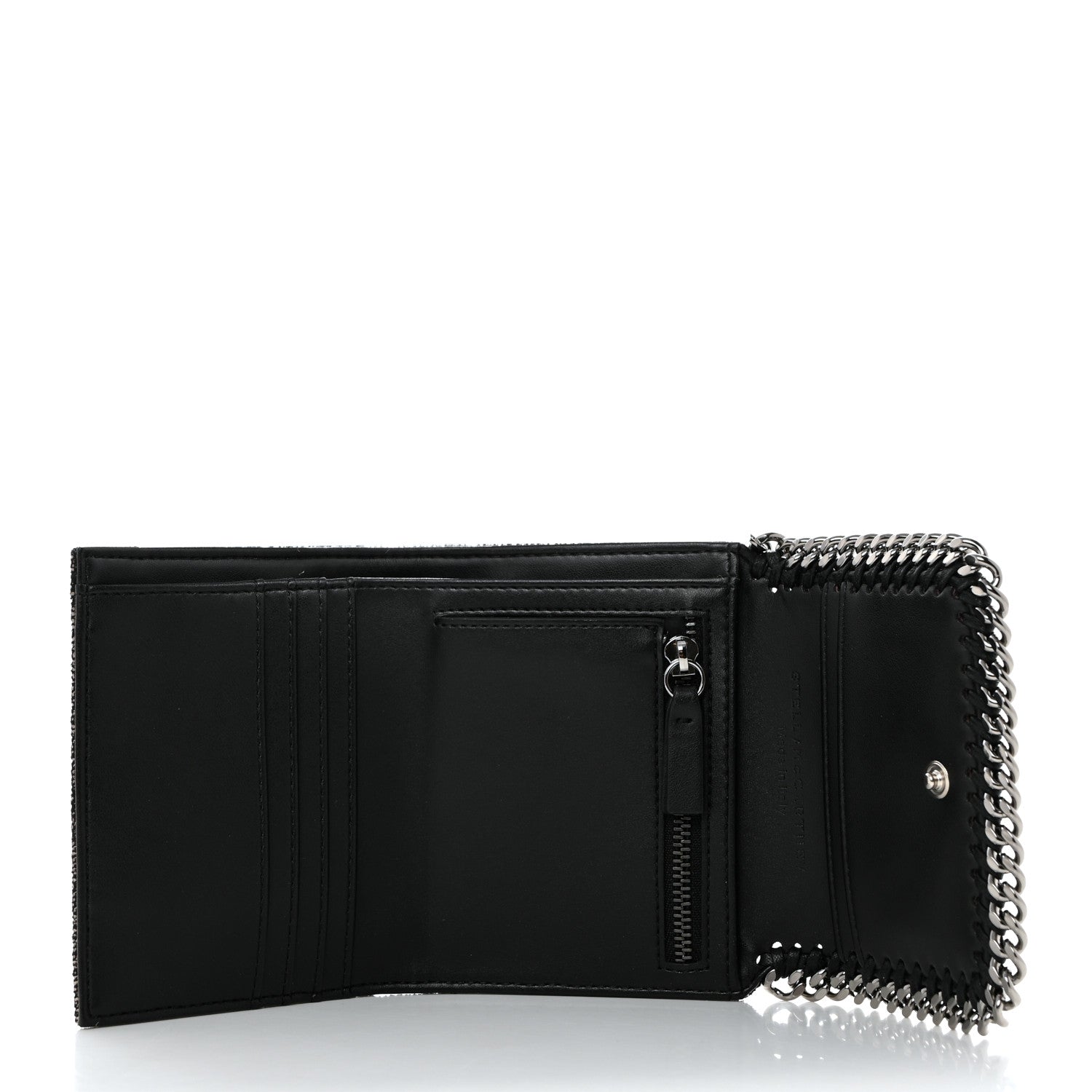 Stella McCartney Shaggy Deer Small Falabella Flap Wallet Black 5 of 8
