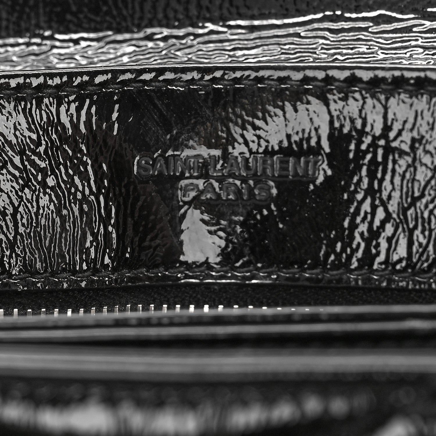 Saint Laurent Patent Y Quilted Monogram Toy Loulou Crossbody Bag Black 7 of 9