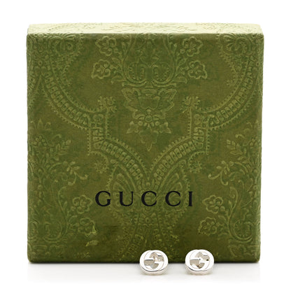 Gucci Sterling Silver Interlocking GG Stud Earrings 6 of 6