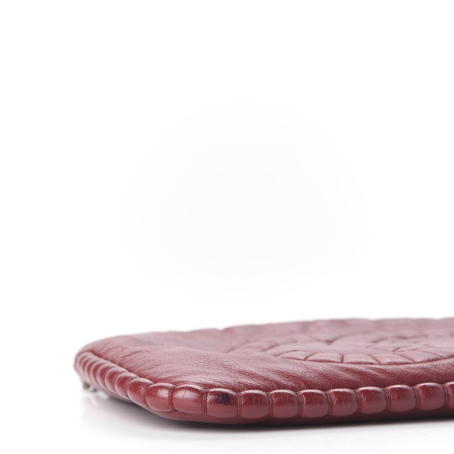 Chanel Calfskin On The Bund Pochette Dark Red 5 of 10