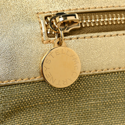 Stella McCartney Metallic Linen Falabella Fold Over Clutch Camouflage 9 of 9