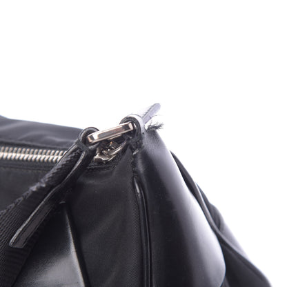 Prada Tessuto Nylon Soft Calfskin Shoulder Bag Black 12 of 14