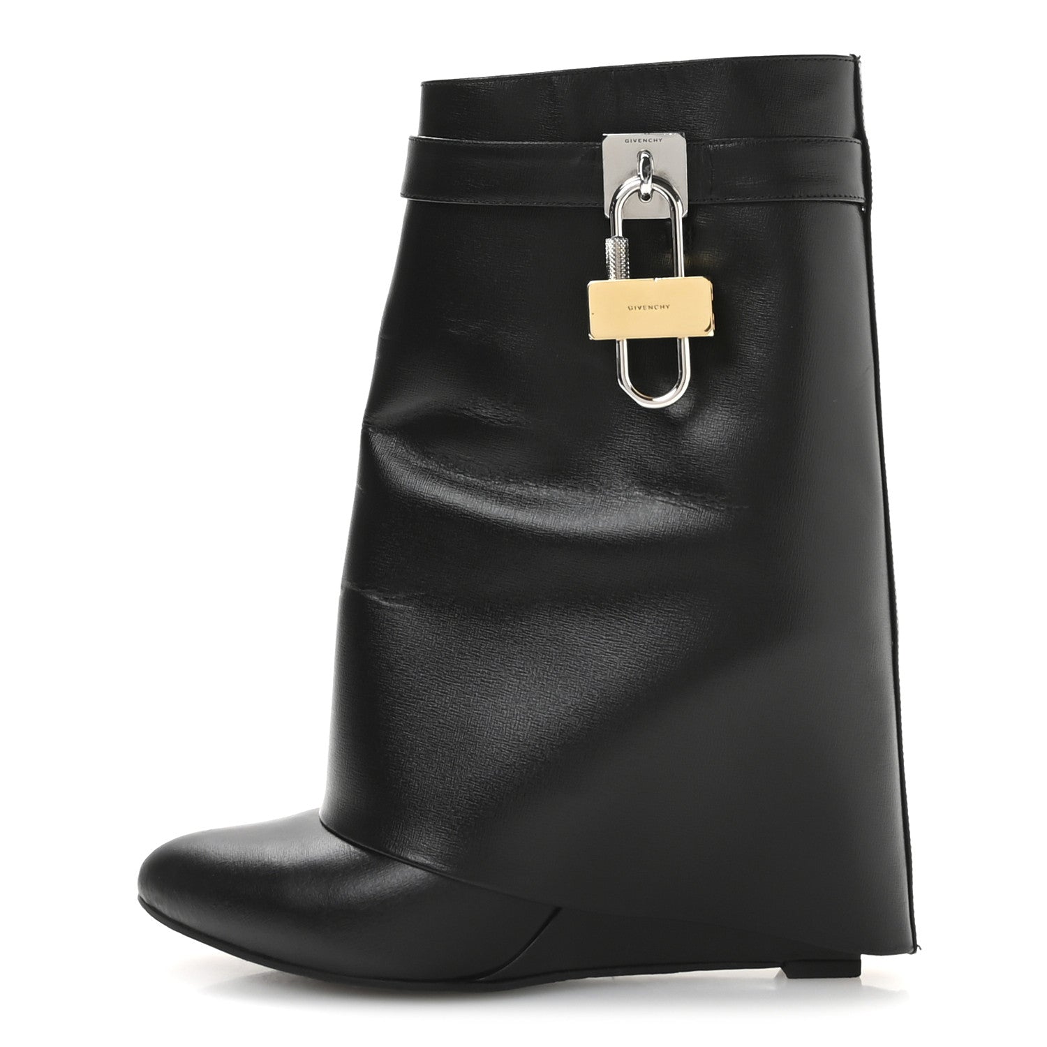 Givenchy Calfskin Shark Lock Ankle Boots 39 Black 1 of 8